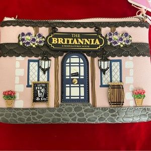VENDULA Britannia Pub double zip coin pouch